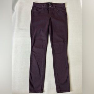 Paige Verguro Ankle Jeans Size 29 Burgundy Stretchy